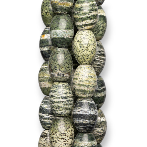 Green Serpentine Rice Jasper 12x16mm