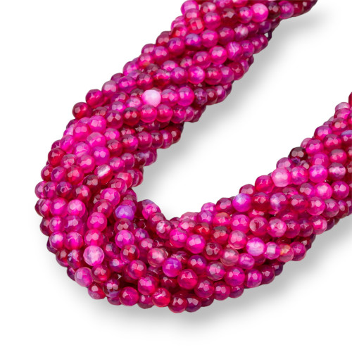 Faceted Fuchsia Ριωτός Αχάτης 04mm