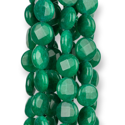 Emeraldite Jade Round Flat Faceted 12mm Clear