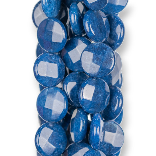 Jade Sapphire Round Flat Faceted 12mm