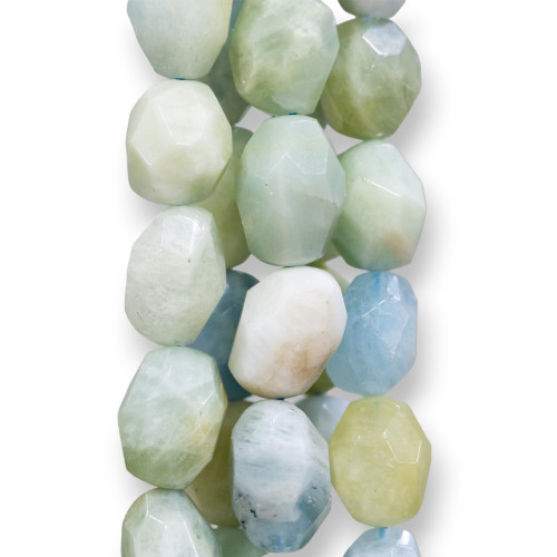 Multicolor Aquamarine Irregular Faceted Stone