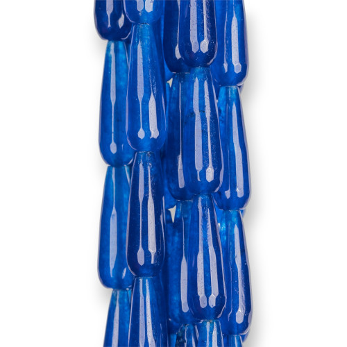 Giada Blu Gocce Briolette Sfaccettate 8x25mm