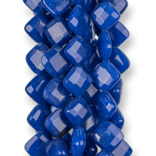 Μπλε νεφρίτης λάπις επίπεδος ρόμβος με όψη 10mm