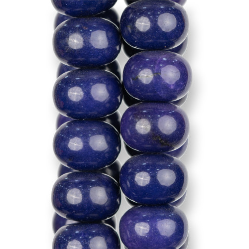 Jade Blue Lapis Smooth Washers 20x15mm Purple