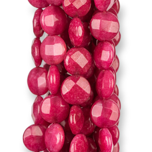 Rubellite Jade Round Smooth Flat Faceted 12mm