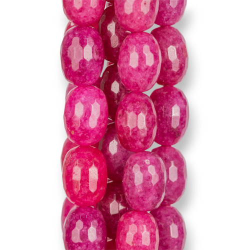 Jade Ruby Faceted Barrel 10x14mm