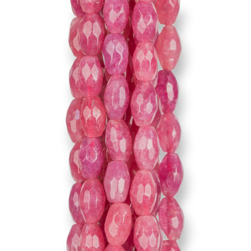 Faceted Rice Ruby Jade 06x10mm Ακατέργαστο