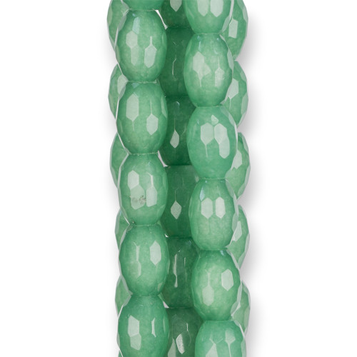 Green Aventurine Faceted Rice 10x14mm