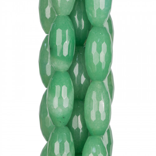 Green Aventurine Faceted Rice 15x30mm