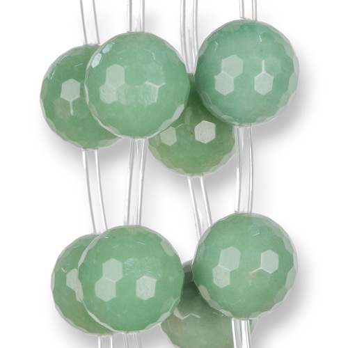 Aventurine Verte Facette 25mm 8pcs