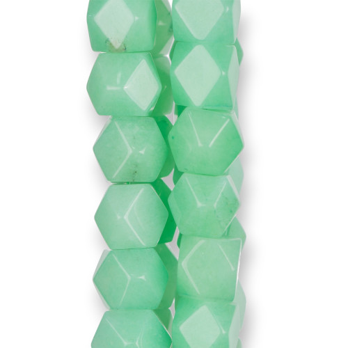 Green Jade Chrysoprase Faceted Stone 12x13mm
