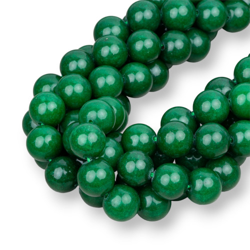 Emeraldite Jade Στρογγυλό Λείο 12mm