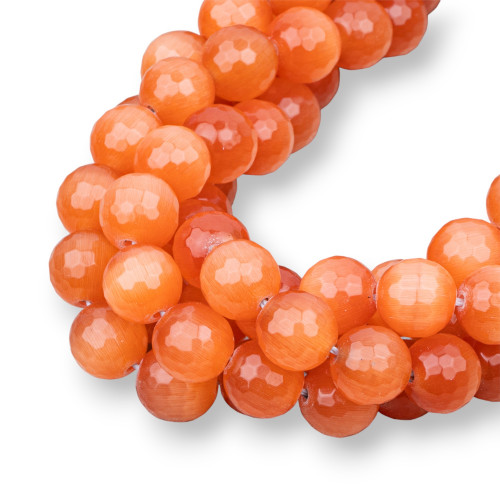 Orange Cat's Eye Faceted 10mm