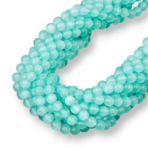 Aqua Green Cat's Eye Faceted 06mm