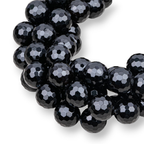 Faceted Onyx 18mm