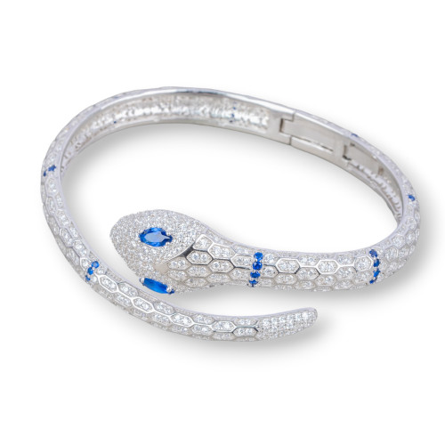 925 Silver Bracelet, Rigid Jewel With Micropave Zircons