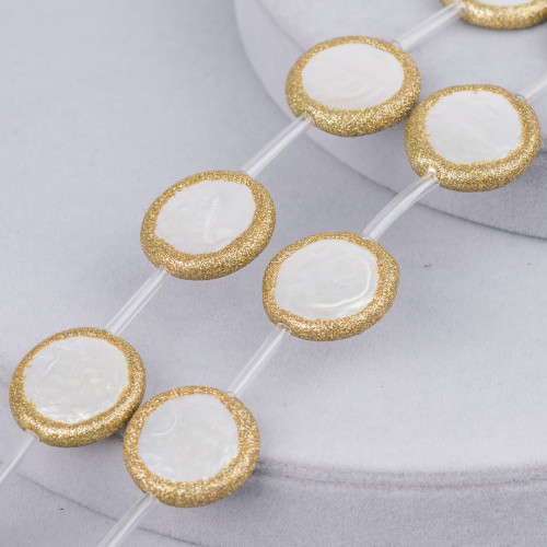 Cuentas de hilo Componente de perlas de Mallorca brillantes 20 mm 10 piezas