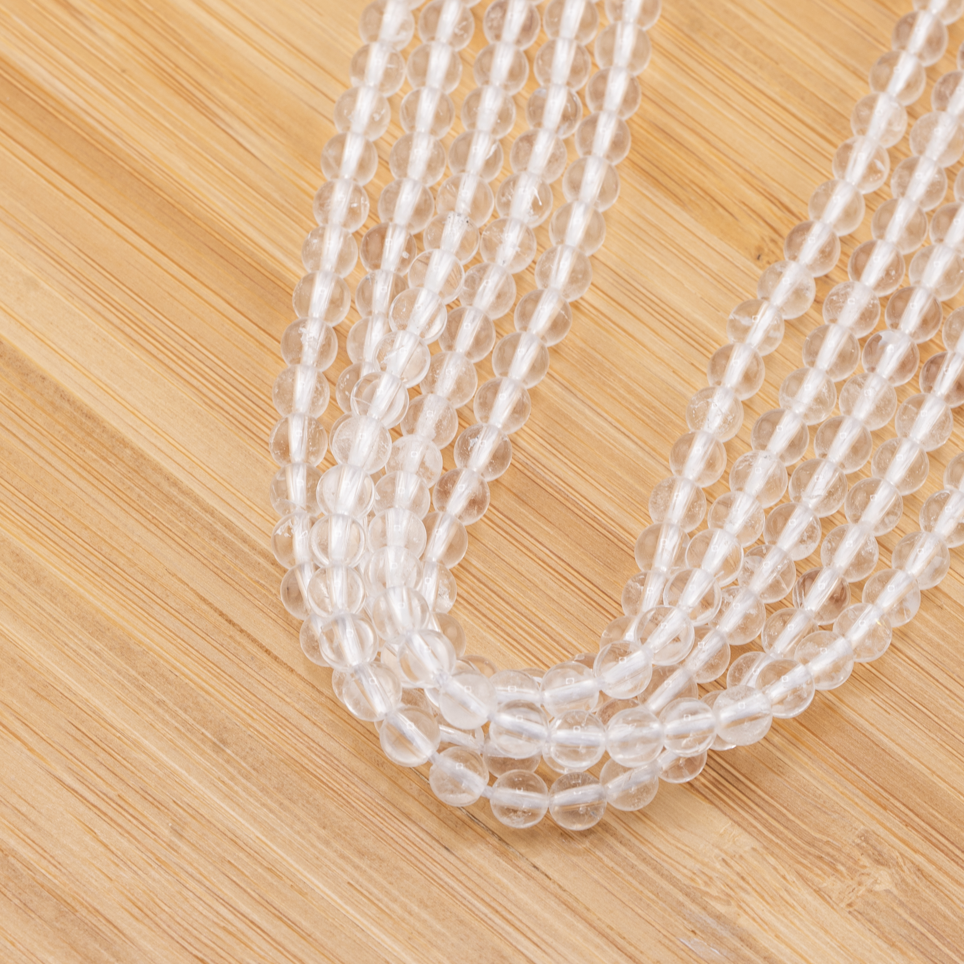 Cristallo di Rocca Tondo Liscio 4mm