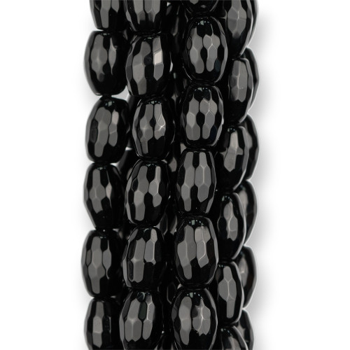 Onyx Oval Round Rice Faceted 6x9mm