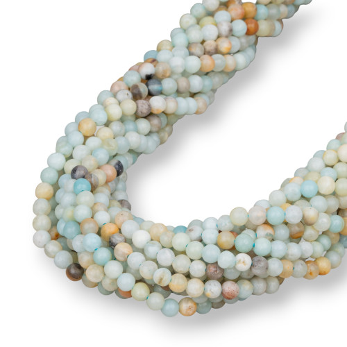 Amazonite Multicolor Smooth Στρογγυλό 04mm