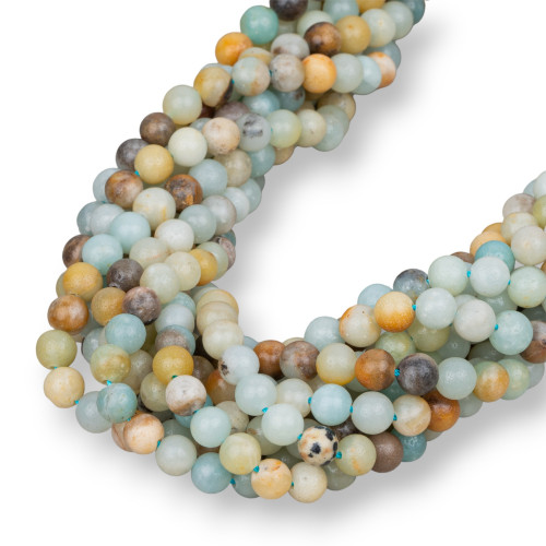 Amazonite Multicolor Smooth Round 06mm