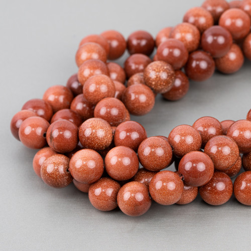 Smooth Round Gold Sunstone 10mm