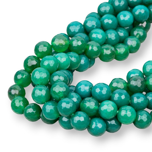 Faceted Green Agate 16mm