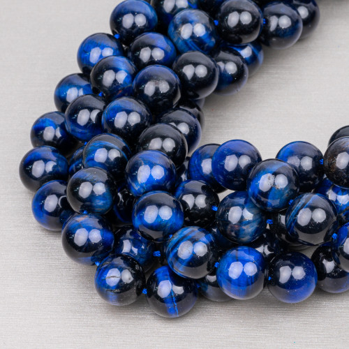 Blue Tiger's Eye Lapis Round Smooth 10mm