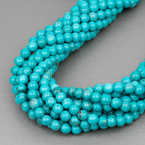 Stabilized Turquoise Round Smooth 06mm Turchesite