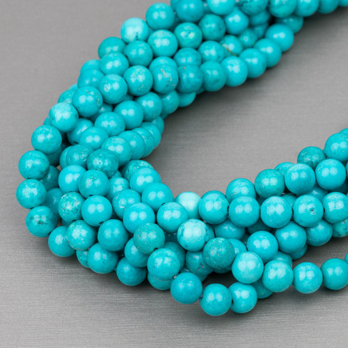 Stabilized Turquoise Round Smooth 08mm Turchesite