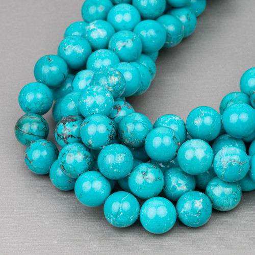 Stabilized Turquoise Smooth Round 16mm