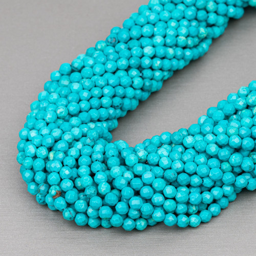 Faceted Stabilized Turquoise 04mm