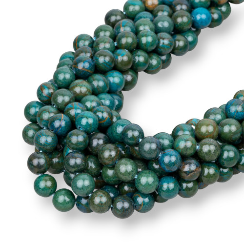 Chrysocolla Stabilized Round Smooth 08mm