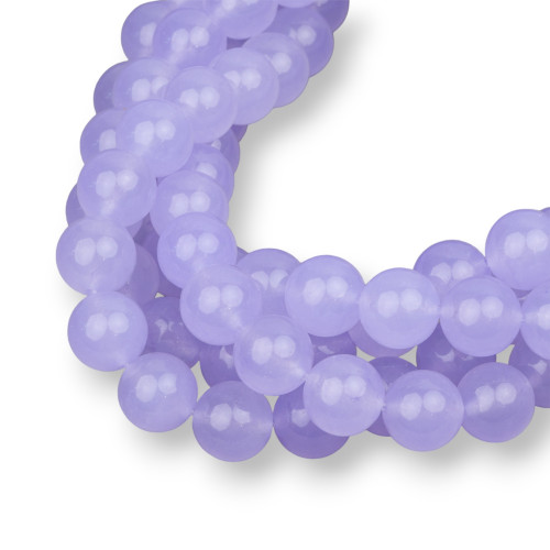 Ice Jade (Icy Jade) Lavender Round Smooth 10mm