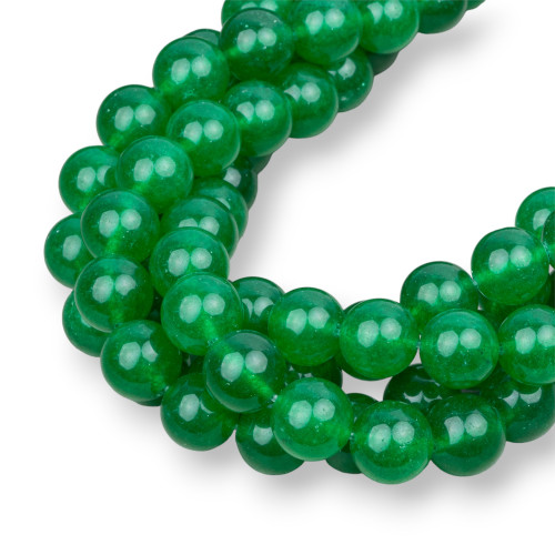 Ice Jade (Icy Jade) Emerald Green Round Smooth 10mm