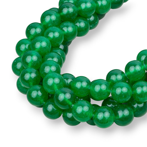 Giada Ghiaccio (Icy Jade) Verde Smeraldo Tondo Liscio 12mm