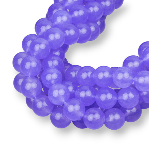 Ice Jade (Icy Jade) Μωβ Στρογγυλό Λείο 12mm