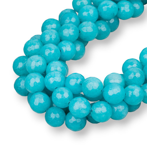 Faceted Turquoise Jade 18mm