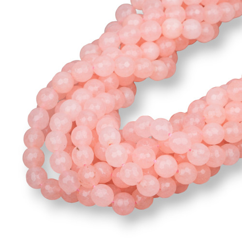 Faceted Pink Jade 08mm