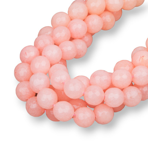 Faceted Pink Jade 12mm