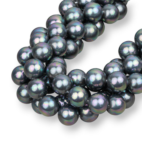Majorca Grey Tahitian Pearls Στρογγυλό Λείο 12mm