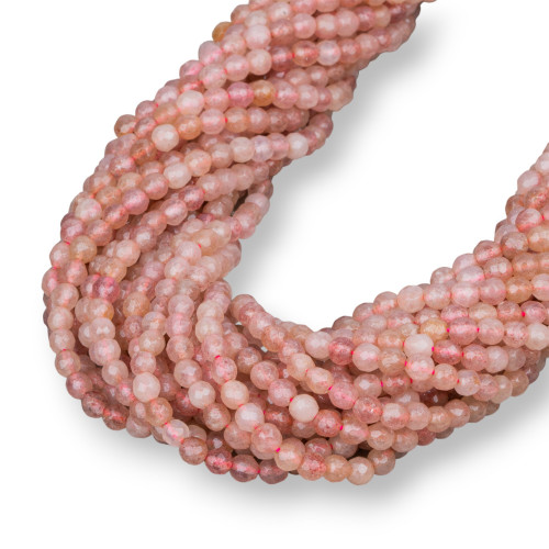 Strawberry Quartz - Quarzo Fragola Chiaro Sfaccettato 04mm