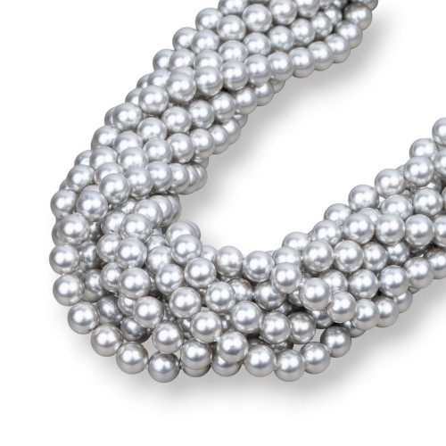 Majorca Pearls Silver Gray Smooth Round 06mm