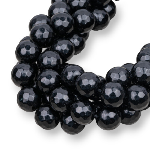 Faceted Black Crystal 18mm