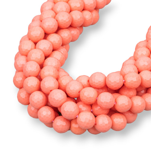 Faceted Pink Coral Paste 08mm
