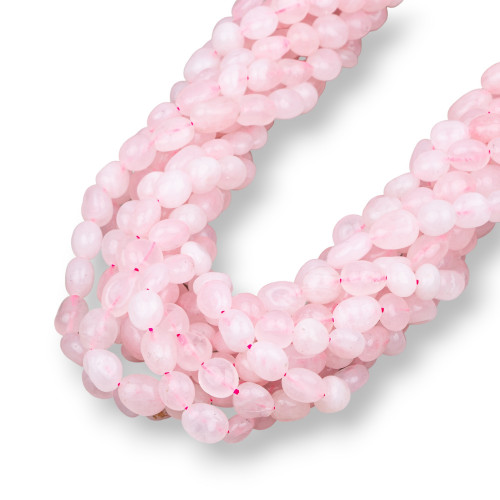 2 perle forate pietra Quarzo Rosa naturale varie forme e misure a scelta 