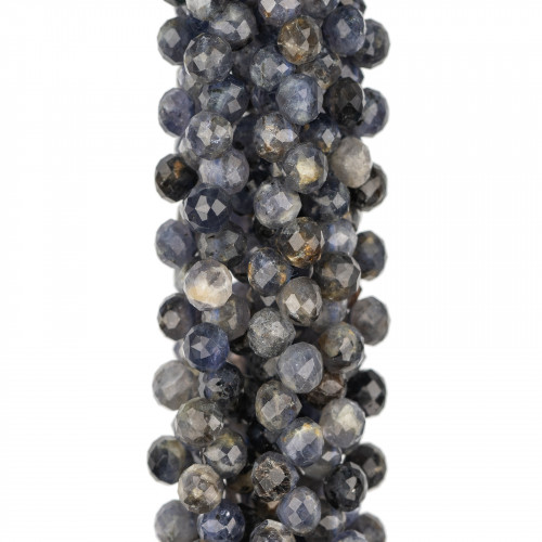 Iolite Intenso Drops Briolette Faceted MachineCut 5-6mm