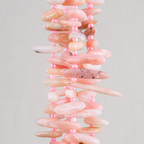 Pink Opal Fringed Irregular Tumbled Stone 8-20mm