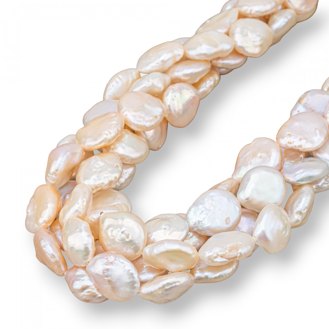 Perle Di Fiume Coin Piatto 1516mm Rosa