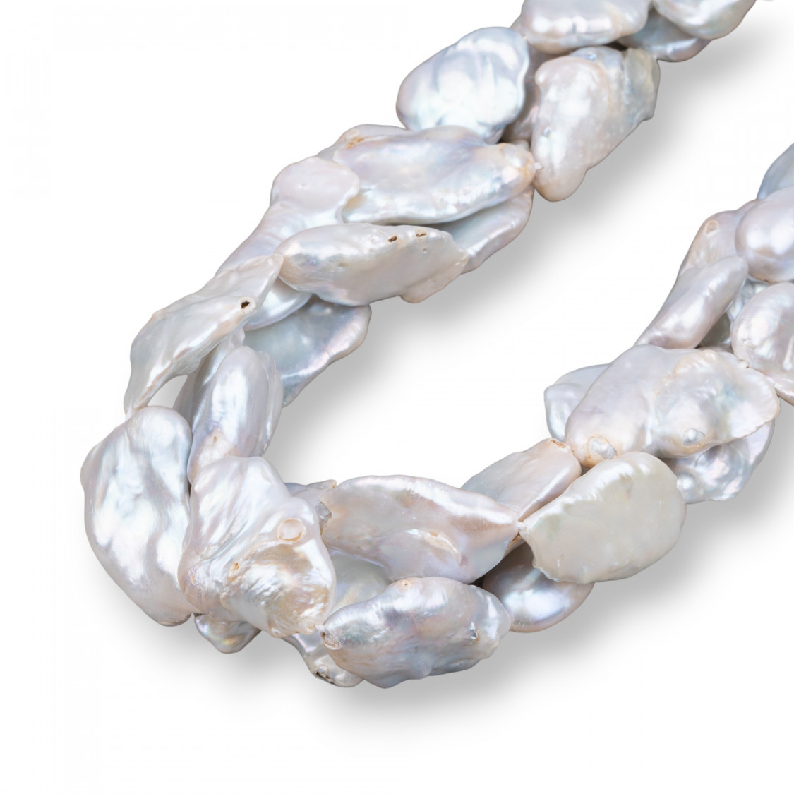 Perle Di Fiume Barocche Pepite (CES) Bianco 70-80gr